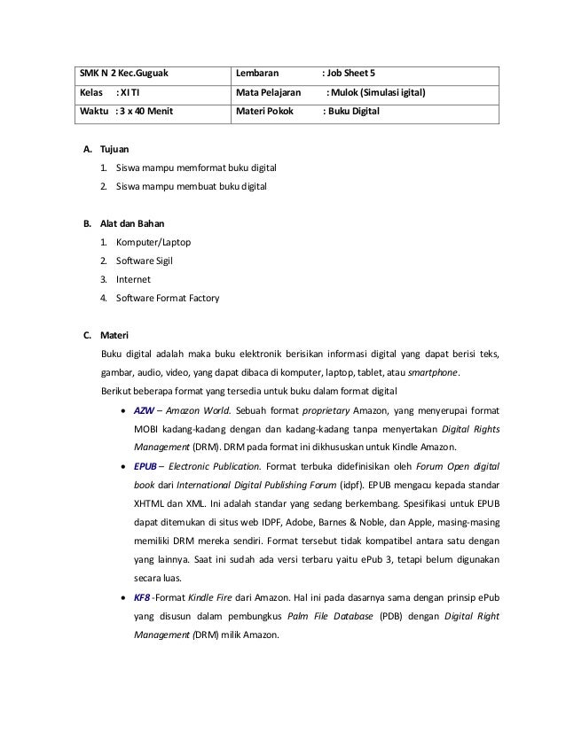 Jobsheet Buku Digital