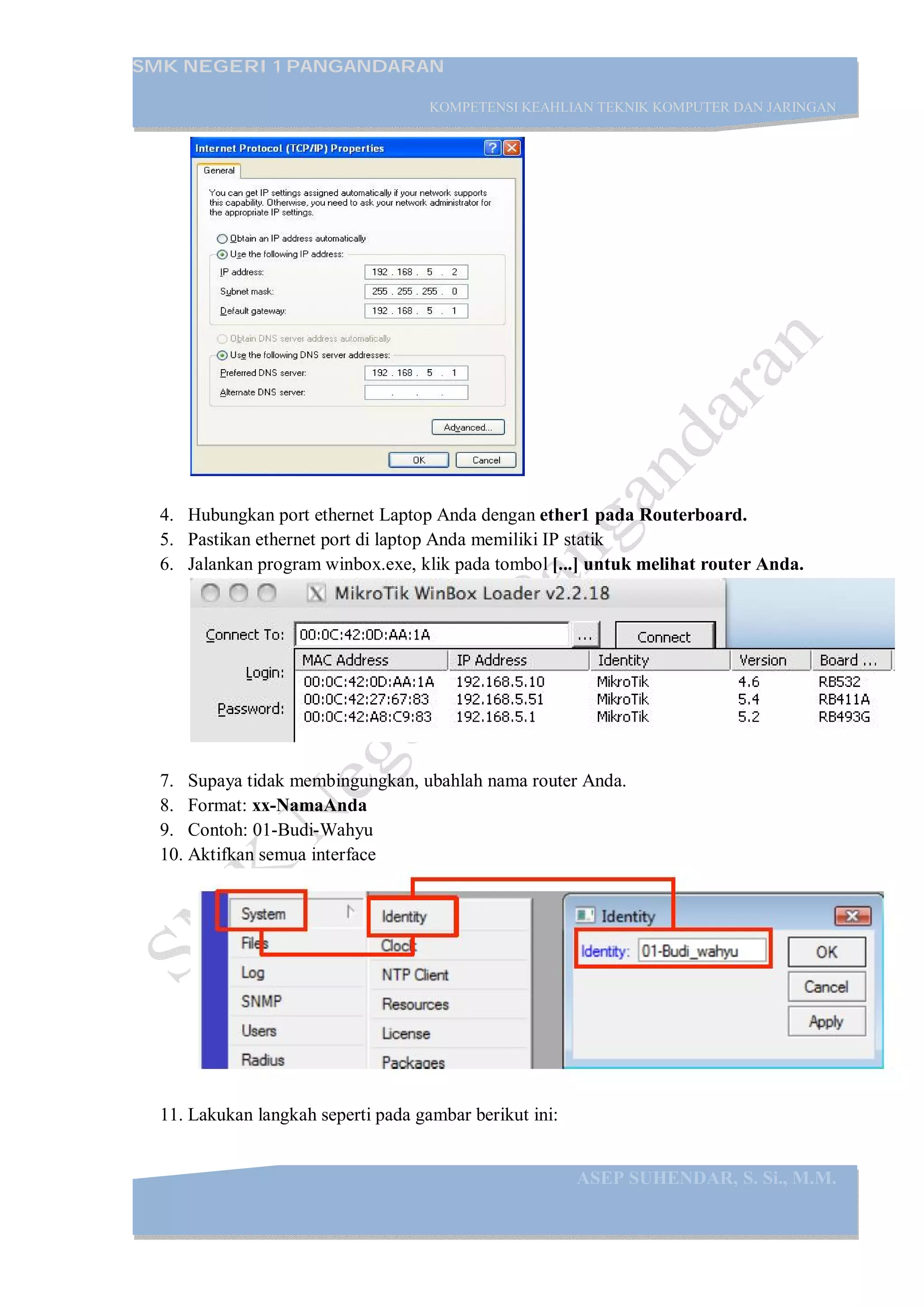 Job sheet instalsirouter-wan | PDF