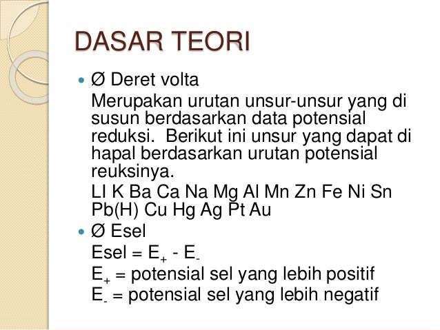 Reaksi Redoks Spontan Jobsheet