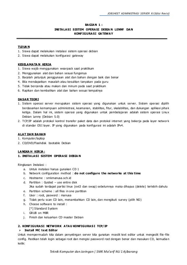 Jobsheet Revisi