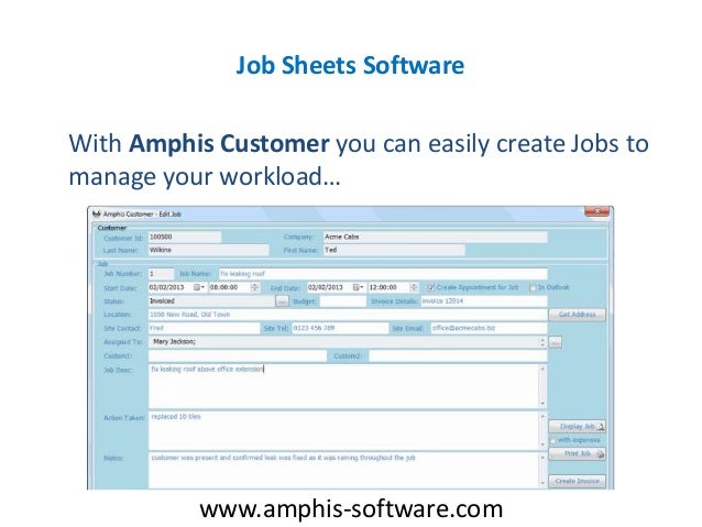 job sheet software job sheet