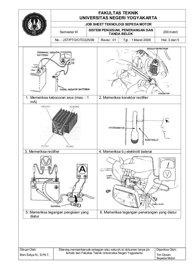 Wiring Diagram Pengisian Sepeda Motor