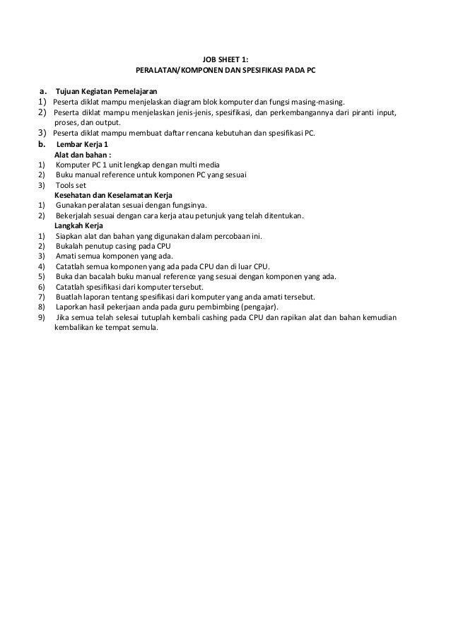 Job sheet tkj kelas x