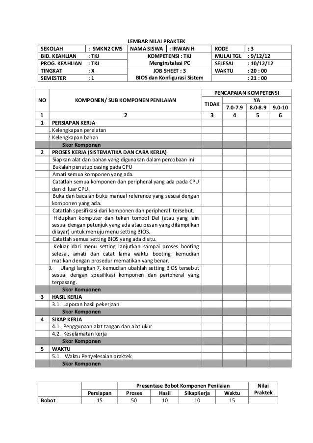 Job sheet tkj kelas x