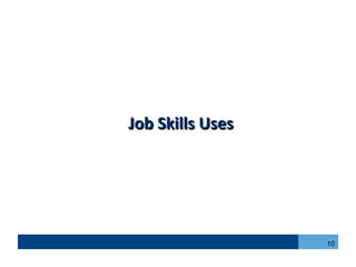 Job Skills UsesJob Skills Uses
10
 