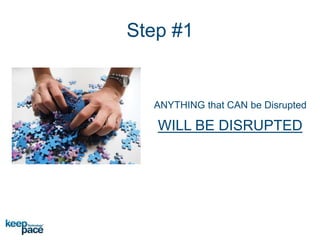 Step #1
ANYTHING that CAN be Disrupted
WILL BE DISRUPTED
 