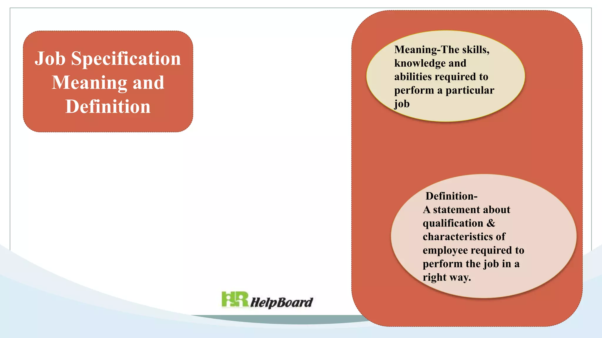 Job Specification in HRM PPT