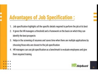 Job Specification 
