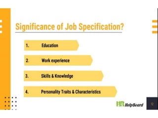Job Specification 
