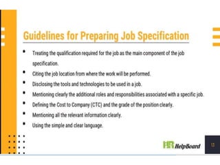 Job Specification 