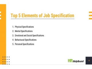 Job Specification 