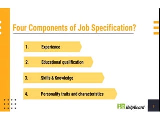 Job Specification 