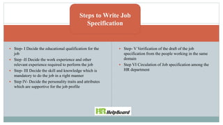 Job Specification in HRM | PPTX