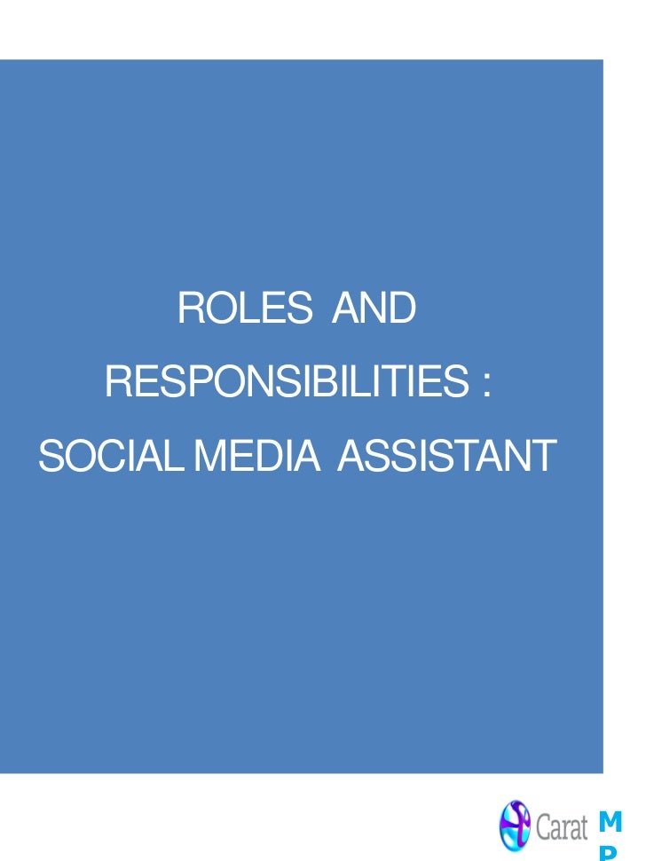 job specs roles and responsibilities social media assistant social media assistants