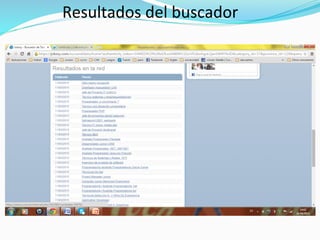 Resultados	
  del	
  buscador	
  
 