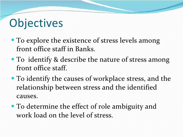 job stress objective for office job