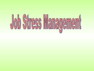 Job Stress Management 