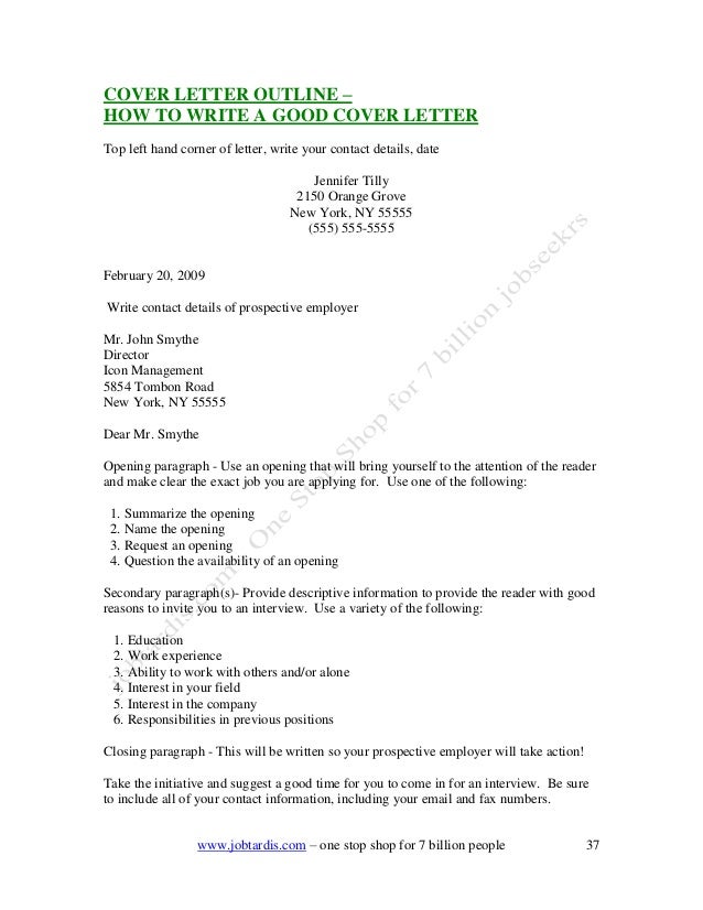 a good covering letter
