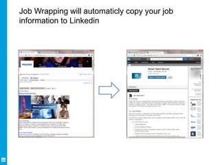 Job Wrapping will automaticly copy your job
information to Linkedin
 