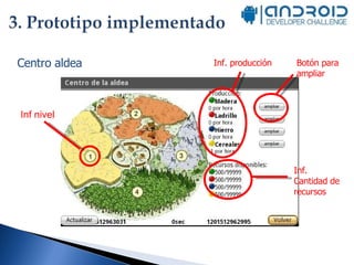 Centro aldea Inf nivel Inf. producción Botón para ampliar  Inf. Cantidad de recursos 