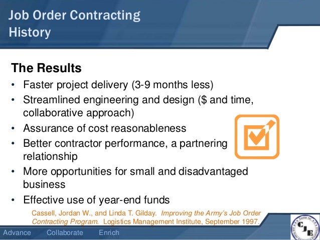 job order contracting 101