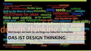 Weil	
  Design	
  viel	
  mehr	
  ist,	
  als	
  Dinge	
  nur	
  hübscher	
  zu	
  machen.	
  

DAS	
  IST	
  DESIGN	
  THINKING.	
  	
  
 
