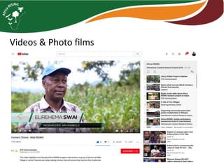 Communication and knowledge management in Africa RISING