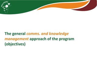 Communication and knowledge management in Africa RISING