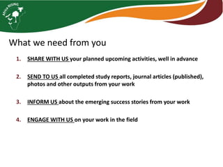 Communication and knowledge management in Africa RISING