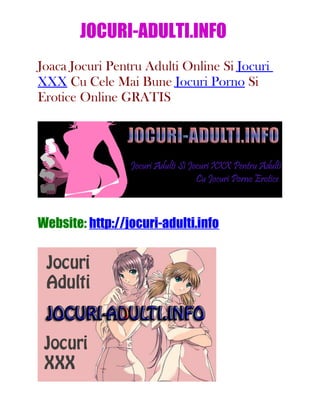 Xxx Si Onle Gril - Jocuri Adulti Si Jocuri XXX Pentru Adulti Cu Jocuri Porno Erotice | PDF