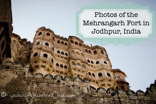 Photos of the
Mehrangarh Fort in
Jodhpur, India
 