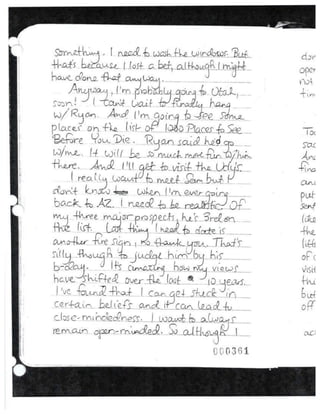 Jodi's last journal