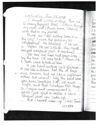 Jodi's last journal