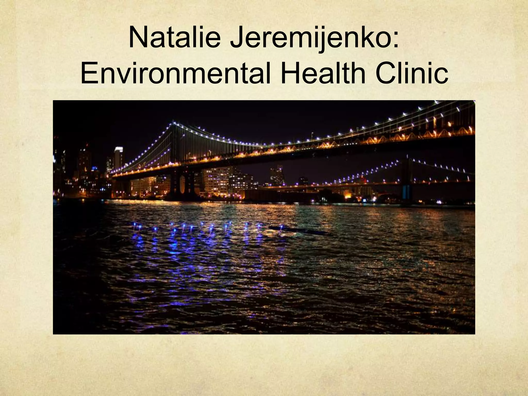 Natalie Jeremijenko:
Environmental Health Clinic
 
