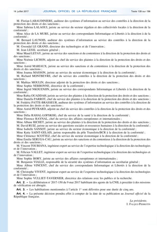 M. Florian LABAUDINIERE, auditeur des systèmes d’information au service des contrôles à la direction de la
protection des ...