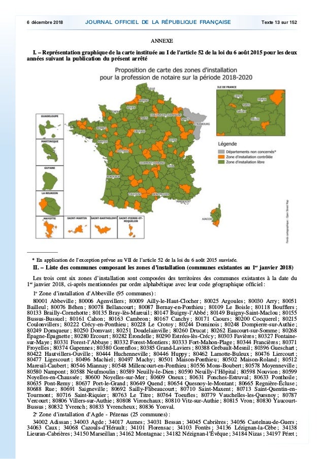Notaires Les 229 Zones D Installation Libre Sont Connues