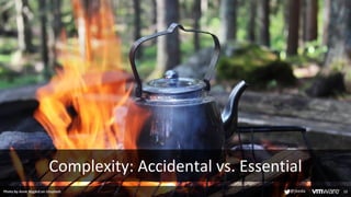 Complexity: Accidental vs. Essential
12
Photo by Anne Nygård on Unsplash @jbeda
 