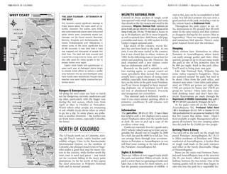 WESTCOAST www.lonelyplanet.com
WESTCOAST
www.lonelyplanet.com
Dangers & Annoyances
All along the west coast you have to watch
out for dangerous currents, undertows and
rip tides, particularly with the bigger seas
during the wet season, which runs from
April or May to October or November.
Watch where other people are swimming
or ask reliable locals about when or where
to go for a dip. In some places sea pollu-
tion is another deterrent – the further you
are from town centres, especially Colombo,
the better.
NORTH OF COLOMBO
The A3 heads north out of Colombo, skirt-
ing old Dutch canals, sandy beaches and
wildlife refuges. Close to the Bandaranaike
International Airport, on the outskirts of
Colombo, the pleasant beach town of Nego-
mbo makes a good first stop for many visi-
tors to the country, while further north the
west coast is rural and green – just watch
out for coconuts falling in the many palm
plantations. In the far north of this region
the chief attraction is Wilpattu National
Park and its myriad animals.
WILPATTU NATIONAL PARK
Covered in dense pockets of jungle scrub
interspersed with small clearings, and tanks
that shrink in the dry season and swell in the
monsoon, Wilpattu National Park (admission per
person Rs 600, plus per vehicle Rs 120, plus per group service
charge Rs 600, plus 15% tax; h6am-6pm) is home to
up to 50 elephants and 50 or more leopards,
as well as spotted deer, sloth bears, wild pigs,
crocodiles and more. At 1085 sq km, it is Sri
Lanka’s largest national park.
Like much of the country, recent his-
tory has not been kind to the park. At one
time it was the most visited in the country,
but it was closed due to ethnic violence in
1985. In the following years it was a base for
rebels and poaching was rife. However, the
park reopened with a new visitors centre
and an enthusiastic staff in 2003.
Research on the park’s animals is only
just starting again, so animal counts are
more speculative than factual. But visitors
usually have a good chance of seeing some
wildlife, especially from January to May. In
fact, on the drive to the park from Puttalam,
you’ll see fences designed to keep maraud-
ing elephants out of farmland (you’ll also
see lots of abandoned homes). Peacocks
and mongooses are everywhere.
This national park is definitely worth a
visit if you enjoy animal spotting, albeit in
primitive conditions. It still remains very
uncrowded.
Information
The park office (%025-225 7893; h6am-4.30pm)
has helpful staff, a few displays and a snack
stand. Elephants often visit the nearby tank
at dusk. Be sure to pick up a copy of the
excellent colour map.
Guides are essential. Fees for a guide and a
4WD vehicle (which seats up to four) are ne-
gotiable but should run to roughly Rs 2000
for a half-day and Rs 4000 for a full day. You
can arrange them through your accommo-
dation in Puttalam or Anuradhapura, or you
will find some waiting at the turn-off from
the Puttalam–Anuradhapura Rd.
Sights & Activities
There are 100km of very rugged roads inside
the park, and another 200km of trails. In the
park’s centre there is a grouping of tanks and
lakes that is the focus for most visitors, as it
has the greatest concentration of wildlife. A
visit to this area can be accomplished in half
a day. In a full day’s journey you can cover a
good portion of the park, including a visit to
the remote beach at Kudiramale Point.
Throughout the park expect to see vil-
lus, depressions in the ground that fill with
water in the rainy season and then contract
or disappear during the dry season (May to
September). These are magnets for animals
and numerous bird species. There’s some
good tropical forest near the entrance.
Sleeping
Many visitors base themselves in either
Puttalam or Anuradhapura, where hotels
can easily arrange guides and visits. Alter-
natively, groups of up to 10 can camp inside
the park at one of five primitive sites for
Rs 690 per night. Book at the park office.
You’ll need to bring your own gear.
Like Yala National Park, Wilpattu has
some rather expensive bungalows. These
are scattered around the park, but tend to
be about 15km from the park office, and
situated near water. Costs (after park admis-
sion) are US$24 per person per night, plus
US$2 per person for linens and US$30 per
group for ‘service’. These basic huts come
with drinking water and don’t have elec-
tricity. Reservations are made through the
Department of Wildlife Conservation (Map pp84-5;
%011-269 4241; www.dwlc.lk; 18 Gregory’s Rd, Col 7).
At the park’s turn-off on the Puttalam–
Anuradhapura Rd, Preshamel Safari Hotel
(%in Anuradhapura 025-225 7699, in Colombo 011-252
1866; preshmel@sltnet.lk; r per person incl breakfast Rs 1500)
has five rooms that define ‘basic’. There’s
food available at night. Management will or-
ganise all-inclusive two-day camping safaris
into the park for Rs 10,000 per two people.
Getting There & Away
The turn-off to the park on the rough but
paved Puttalam–Anuradhapura Rd (A12)
is 26km northeast of Puttalam and 20km
southwest of Anuradhapura. A further 8km
of rough road leads to the park entrance
and office at the barely discernable village
of Hunuwilagama.
Buses on the main road between Putta-
lam and Anuradhapura stop at the junction
(Rs 25, one hour), which is approximately
halfway between the two towns. One of the
waiting guides will be more than happy to
take you into the park for a negotiable fee.
THE 2004 TSUNAMI – AFTERMATH IN
THE WEST
The tsunami caused significant damage at
many places along the coast south of Co-
lombo. However, the waters were fickle,
and some beachside places were untouched
while others were completely wiped out.
Damage can be found around Beruwela,
Bentota, Kosgoda and Ambalangoda. Be-
tween Ambalangoda and Hikkaduwa is
where some of the most significant loss
of life occurred. It was here that a train
was trapped and thousands of people lost
their lives. The land will look scoured and
scarred for a long time to come, and it will
also take years for many people to live in
proper homes once again.
Expect more hotels and guesthouses to
open each year as damaged places begin
to rebuild. Initial efforts to enforce a buffer
zone between the sea and developed areas
have mostly been abandoned, though many
beaches now sport highly unattractive pro-
tective berms.
ὈὈ
Ὀ
ὈὈὈὈὈ
ὈὈὈὈ
ὈὈ
(25km)
To Matara
(20km)
To Kandy
(75km)
Badulla
To
O C E A N
Bay
Portugal
I N D I A N
AREA
LTTE-CONTROLLED
Town
Dharga
Udappuwa
Munneswaram
Akurala
Kotalawala
Veyangoda
Kochchikade
Sellankandal
Migahatenna
Udugama
Elpitiya
Kosgoda
Balapitiya
Makola
Ingiriya
Parakaduwa
Anguruwella
Weliweriya
Marawila
Avissawella
Horana
Sri Jayawardenepura-Kotte
Kelaniya
Wattala
Matugama Agalawatta
Ja-Ela
Hunuwilagama
Kala Oya
Tantirimalai
Paymadu
Madhu Road
Madhu
Maragahawewa
Morawaka
Mt Lavinia
Maho
Katunayake
Padeniya
Madurankuli
Galgamuwa
Talawila
Panadura
Polgahawela
Wariyapola
Gampaha
Ratnapura
Kegalle
Kurunegala
Anuradhapura
Galle
Hikkaduwa
Ambalangoda
Ahungala
Induruwa
Bentota
Aluthgama
Beruwela
Moragalle
Kalutara
Wadduwa
Negombo
COLOMBO
Waikkal
Mahawewa
Chilaw
Puttalam
Kalpitiya
Sanctuary
Marine
Hikkaduwa
Reserve
Forest
Sinharaja
National Park
Wilpattu
Tank
Giant’s
Bar Reef
Karaitivu
Pamunugama
Marsh
Muthurajawela
Oya
Maha
Ganga
Gin
Dutch
Bay
M
alwatu
O
ya
Base
Air Force
Ratmalana
Airport
International
Bandaranaike
Panduwasnuwara
Yapahuwa
A17
A8
A2
A4 A4
A7
A21
A1
A1
A3
A6
A6
A10
A28
A12
WEST COAST 0 30 km
0 20 miles
108 NORTH OF COLOMBO NORTH OF COLOMBO •• Wilpattu National Park 109
West Coast
 