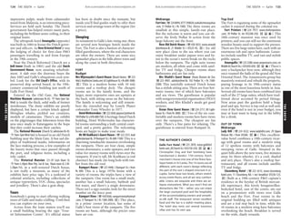 THESOUTH www.lonelyplanet.com
THESOUTH
www.lonelyplanet.com
impressive pulpit, made from calamander
wood from Malaysia, is an interesting piece.
Services are held each Sunday. The Dutch
government has helped restore many parts,
including the brilliant azure ceiling, to their
original lustre.
The ultraposh hotel Amangalla (opposite)
was built in 1684 to house the Dutch gover-
nor and officers. As New Oriental Hotel it was
the lodging of choice for first-class P&O
passengers travelling to and from Europe
in the 19th century.
Near the Dutch Reformed Church are a
bell tower (built in 1901) and the old Dutch
Government House, now awaiting refurbish-
ment. A slab over the doorway bears the
date 1683 and Galle’s ubiquitous cock sym-
bol. Look for the Old Lloyd’s Office, with its
preserved ship arrival board, in the 19th-
century commercial building just north of
Galle Fort Hotel.
Entered via the Old Gate, the National
Maritime Museum (admission Rs 65; h9am-5pm Sat-
Wed) is inside the thick, solid walls of former
storehouses. The dusty exhibits are poorly
displayed, but have a certain kitsch appeal:
fibreglass whales, pickled sea creatures,
models of catamarans. There’s an exhibit
on the pilgrimages that fishermen from this
area once made to Kataragama in the hope
that they could increase their catches.
The National Museum (Church St; admission Rs 45;
h9am-5pmWed-Sun) is housed in an old Dutch
building near the Main Gate. It has sad dis-
plays of traditional masks, information on
the lace-making process, a few examples of
the luxury items that once passed through
the port, and religious items, including a
relic casket.
The Historical Mansion (31-39 Leyn Baan St;
h9am-5.30pm Mon-Thu, Sat & Sun, 10am-noon & 2.30-
5.30pm Fri), in a well-restored Dutch house,
is not really a museum, as many of the
exhibits have price tags. It’s a junkyard of
colonial artefacts, including collections of
antique typewriters, VOC china, spectacles
and jewellery. There’s also a gem shop.
Tours
Somebody’s going to start offering walking
tours of Galle and make a killing. Until then
you can explore on your own.
Across from the train station you’ll see
a small building bearing the sign ‘Tour-
ist Information Centre’. It’s official status
has been in doubt since the tsunami, but
inside you’ll find guides ready to offer their
services and arrange tours of the region (for
a price).
Sleeping
As testament to Galle’s fast-rising star, there
are several new boutique hotels inside the
Fort. The Fort is also a bastion of character-
filled guesthouses, where the real characters
are often the owners. There are some nice
upmarket places in the hills above town and
along the coast in both directions.
FORT
Budget
Mrs Wijenayake’s Guest House (Beach Haven; %223
4663;thalith@sri.lanka.net;65LighthouseSt;rRs600-3000;
a) This is a modern home with 10 tidy
rooms and a rooftop deck. The cheaper
rooms are in the family home, and the
larger, more expensive ones are upstairs at
the back, with sitting areas on the balcony.
The family is welcoming and still remem-
bers the extended stay by Lonely Planet
cofounder Tony Wheeler in 1977.
HotelWeltevreden (%2222650;piyasen2@sltnet.lk;
104PedlarSt;s/dRs600/750) A heritage-listed Dutch
building, Hotel Weltevreden has character-
ful rooms surrounding a leafy central court-
yard, and a pretty garden. The welcoming
hosts are happy to make your meals.
Mr RK Kodikara’s Guest House (%222 2351; kodi
.galle@penpal.lk; 29 Rampart St; r Rs 600-1100) This is a
charming ramshackle mansion overlooking
the ramparts. There are four clean, simple
rooms downstairs, a suite upstairs, and two
value-for-money rooms with views over the
ramparts. If you’re tall, Mr Kodikara (a real
charmer) has made 2m-long beds with tim-
ber from the old roof.
Rampart House (%223 4448; 3 Rampart St; r from
Rs 500) This is a large 1970s home with a
variety of rooms; the triples have a view of
the ramparts. One room has a small study,
another has a small balcony, bathtub and
hot water, and there’s a single downstairs.
There isn’t a sign outside; look for the street
number on the fence post.
Rampart View (%438 0566; rampartview@hotmail
.com; 37 Rampart St; r Rs 1300-2000; a) This place,
in a prime corner location, has some of
Galle’s best views of the ramparts. The five
rooms are basic, although the pricier ones
have air-con.
Midrange
FortInn(%2248094,0777394820;rasikafortinn@yahoo
.com; 31 Pedlar St; r Rs 1500) The three rooms are
smallish at this simple, family-run place.
But the welcome is warm and you can ob-
serve the lively Pedlar St action from the
large balcony out the front.
New Old Dutch House (%438 5032; www.newold
dutchhouse.lk; 21 Middle St; r US$25-45; a) An old
new place close to the sea where you can
enjoy breakfast under papaw trees and lis-
ten to the ocean’s waves break on the rocks
below the ramparts. The eight suite rooms
are modern, all-white and come with satel-
lite TV and fridge. Cheaper rooms share
bathrooms and are fan only.
Mrs Khalid’s Guest House (Huize Bruisen de Zee;
%223 4907; sabrik@sltnet.lk; 102 Pedlar St; r Rs 1500-
2500) This tastefully restored Dutch house
has a stylish sitting area. There are four hot-
water rooms, two of which have balconies
and sea views. The guesthouse is popular
with nongovernmental organisation (NGO)
workers, and Mrs Khalid’s meals get good
reviews.
Ocean View Guest House (%224 2717; 80 Light-
house St; r from Rs 2800; a) Two of the six com-
fortable and modern rooms here have views
over the ramparts. The cheapest are fan
only. There’s a fine patio for relaxing. The
guesthouse is entered from Rampart St.
Top End
The Fort is regaining some of the upmarket
cachet it enjoyed during the colonial era.
Fort Printers (%224 7977; www.thefortprinters
.com; 39 Pedlar St; ste US$200-250; ais) This
18th-century mansion was once used by
printers, and you can still see the enormous
wooden beams used to support the presses.
There are five large suites here, each with an
enormous tub and open bathroom. Luxur-
ies include satellite TV, and vast and stylish
public spaces.
Amangalla(%2233388;www.amanresorts.com;cnr
Middle&ChurchSts;rUS$450-650;ais) There’s
nary a backpacker here now, although they
once roamed the halls of the grand old New
Oriental Hotel. The Amanresorts group has
massively restored and rebuilt the property,
paying homage to its 19th-century status
as one of the most luxurious hotels in Asia.
Several old rooms have been combined into
each of the 27 large suites, which have trad-
itional décor accented by period fittings.
New areas past the gardens hold a huge
pool and spa. Service is top end as well and,
even if the hotel is not in your budget, you
may at least want to hang out in the lobby
for a drink.
OUT OF TOWN
Midrange
Lady Hill (%224 4322; www.ladyhillsl.com; 29 Upper
Dickson Rd; r from US$60; as) This excellent-
value hotel combines a 19th-century vicar-
age with good rooms and a modern wing
of 12 spotless rooms with balconies and
sweeping views of Galle. Situated in the
quiet hills above the new town, five minutes
away by three-wheeler, it’s a cool, shaded
and airy place. There’s also a rooftop bar-
restaurant, and all rooms include satellite
TV and fridge.
Closenberg Hotel (%222 4313; www.closenburg
hotel.com; 11 Closenberg Rd; r incl breakfast US$50-125;
a) Built as a 19th-century P&O captain’s
residence in the heyday of British mercan-
tile supremacy, this lovely bougainvillea-
bedecked hotel, east of the centre, sits out
on a promontory with views over Galle
beach and the Fort. Four rooms in the
original building are filled with antiques
and are a real step back in time, while the
16 rooms in a modern wing have balconies
overlooking the beach. Breakfast is served
on the wide, shady veranda.
THE AUTHOR’S CHOICE
Galle Fort Hotel (%223 2870; www.gallefort
hotel.com;28ChurchSt;rUS$150-250;ais)
Christopher Ong and Karl Steinberg have
transformed a derelict 17th-century Dutch
merchant’s house into one of the finest bou-
tique hotels in Sri Lanka. The 14 rooms are all
different, with each room’s design reflecting
the part of the vast L-shaped structure it oc-
cupies. Some have two levels, others stretch
across entire floors, and all are very comfort-
able. Linens are exquisite and there are an-
tiques everywhere. What you won’t find are
distractions like TVs – rather, you can enjoy
the large courtyard pool and the hospitality
of the accommodating owners and smooth-
as-silk staff. The restaurant serves excellent
food and the bar is a stylish meeting place.
The hotel also rents out several luxurious
villas and has its own spa.
134 THE SOUTH •• Galle THE SOUTH •• Galle 135
 