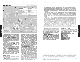 THESOUTH www.lonelyplanet.com
THESOUTH
www.lonelyplanet.com
to the Kataragama Deviyo. Followers make
offerings at daily pujas at 4.30am, 10.30am
and 6.30pm (no 4.30am offering on Satur-
day). The Kirivehara and Sivam Kovil shrines
are dedicated to the Buddha and Ganesh
(the remover of obstacles and champion of
intellectual pursuits) respectively; there is
also a bodhi tree.
The Muslim area, close to the entrance,
features a beautiful small mosque with col-
oured tilework and wooden lintels, and
tombs of two holy men.
Apart from the shrines, there are some
other points of interest inside the temple
complex. An archaeological museum (admission
by donation; h10.30am-12.30pm & 6.30-9pm) has a
collection of Hindu and Buddhist religious
items, as well as huge fibreglass models of
statues from around Sri Lanka. A small mu-
seum has a display of Buddhist statues.
Sleeping & Eating
The first two places are in town, while the
rest are on Tissa Rd.
CeybankRestHouse (%2235229,reservations011-
2544315;TissaRd;s/dRs1250/1500) An airy, well-run
place with 22 simple, clean rooms. Some
rooms have views across to Kataragama
mountain and others overlook the town.
You’re supposed to reserve your room from
Colombo but there are often on-the-spot
vacancies. You’ll need to book in for the
vegetarian food (no alcohol, meat, fish or
eggs allowed). It’s close to the temples.
Sunil’s Rest (%2235300;61TissaRd;rwith/without
air-con Rs 1800/900; a) This clean, family-run
place has three rooms, a pleasant garden
and an elaborate waterfall feature.
Rosen Renaissance Hotel (%223 6030-3; www
.rosenhotelsrilanka.com; Tissa Rd; s/d US$40/50; as)
This posh two-storey hotel attracts a lot of
tour groups. The 52 rooms have satellite TV
and fridge. There’s a swimming pool with
an underwater music system – requests
taken. Pool use for nonguests is Rs 300.
Hotel Chamila (%223 5217; r with/without air-con
Rs1600/1100;a)Two- and three-storey blocks
hold 40 modern rooms at this kid-friendly
(there’s a playground!) hotel. The grounds
are pretty and the rooms clean and func-
tional. Boozers, note that there’s no drink-
ing in the TV lounge, only in the bar.
Robinson Rest (%223 5175; anjulaj@sltnet.lk; Tissa
Rd; r with/without air-con Rs 1300/900; a) Situated
about 2km south of Kataragama on the
road to Tissa, this place has 20 basic rooms
with balconies and verandas. There’s also a
bar and restaurant.
Jayasinghe Holiday Resort (%223 5146; www
.jayasinghehotels.com; Tissa Rd; r with/without air-con
US$31/26; as) This place, 3km from town,
has a swimming pool (which can be used by
nonguests for Rs 100) and 25 clean, basic
rooms. It’s well back from the road.
ὈὈὈὈὈὈὈ
ὈὈὈ
ὈὈὈ
ὈὈὈὈὈὈὈὈὈὈὈὈ
ὈὈὈὈὈὈ
὆὆὆὆
1
3
2
DBA C
Robinson Rest (2km);
To Hotel Chamila (2km);
Tissamaharama (15km)
Jayasinghe Holiday Resort (3km);
Rosen Renaissence Hotel (2.7km);
Peak (4km)
To Kataragama
(55km)
Wellawaya
To
ga
Gan
M
enik
Ghats
Bathing
Wewa
Detagamuwa
NagahaSt
M
ain
St
HospitalRd
Pussadewa Mw
Saddhatissa Mw
DhammarakkhitaMw
KawantissaRd
Sellakataragama Rd
Tissa Rd
Rd
ahuwa
Sithulp
Depot Rd
11
2
5
6
8
12
13
3
10
4
9
7
14
1
14
TRANSPORT
13
12
SLEEPING
11
10
9
8
7
6
5
4
SIGHTS & ACTIVITIES
3
2
1
INFORMATION
Bus Station........................... B3
Sunil’s Rest........................... B3
Ceybank Rest House............ B3
Sivam Kovil.......................... C3
Museum............................... B1
Mosque................................. C2
Main Entrance........................ B3
Maha Devale......................... B2
Kirivehera............................... B1
Bodhi Tree.............................. B2
Archaeological Museum......... B2
Post Office............................. B3
Information Office................. B2
Bank of Ceylon (ATM)........... B3
KATARAGAMA 0.3 miles0
500 m0
Getting There & Away
To reach Pottuvil (for Arugam Bay), change
at Monaragala (Rs 55, two hours). the fol-
lowing are some other major bus destin-
ations from Kataragama.
Colombo Regular/air-con Rs 146/280, 10 hours.
Ella Rs 116, three hours.
Kandy Rs 172, eight hours.
Matara Rs 71, 3½ hours.
Nuwara Eliya Rs 116, five hours.
Tissamaharama Rs 18, one hour.
Wellawaya Rs 49, two hours.
THE LONG WALK TO KATARAGAMA
Forty-five days before the annual Kataragama festival starts on the Esala poya (full moon), a
group of Kataragama devotees start walking the length of Sri Lanka for the Pada Yatra pilgrim-
age. Seeking spiritual development, the pilgrims believe they are walking in the steps of the god
Kataragama (also known as Murugan), and the Veddahs, who made the first group pilgrimage
on this route.
The route follows the east coast from the Jaffna peninsula, via Trincomalee and Batticaloa to
Okanda, then through Yala National Park to Kataragama. It’s an arduous trip, and the pilgrims
rely on the hospitality of the communities and temples they pass for their food and lodging.
During the war, the risks to them were great and the walk was not completed between 1983
and 2002.
Pilgrims arrive in time for the festival’s feverish activity. Elephants parade, drummers drum.
Vows are made and favours sought by devotees, who demonstrate their sincerity by performing
extraordinary acts of penance and self-mortification on one particular night: some swing from
hooks that pierce their skin; others roll half-naked over the hot sands near the temple. A few
perform the act of walking on beds of red-hot cinders – treading the flowers, as it’s called. The
fire walkers fast, meditate and pray, bathe in the Menik Ganga (Menik River) and then worship
at the Maha Devale before facing their ordeal. Then, fortified by their faith, they step out onto
the glowing path while the audience cries out encouragement. The festival officially ends with
a water-cutting ceremony (said to bring rain for the harvest) in the Menik Ganga.
158 THE SOUTH •• Kataragama THE SOUTH •• Kataragama 159
© Lonely Planet Publications
© Lonely Planet Publications. To make it easier for you to use, access to this chapter is not digitally
restricted. In return, we think it’s fair to ask you to use it for personal, non-commercial purposes
only. In other words, please don’t upload this chapter to a peer-to-peer site, mass email it to
everyone you know, or resell it. See the terms and conditions on our site for a longer way of saying
the above - ‘Do the right thing with our content.’
 