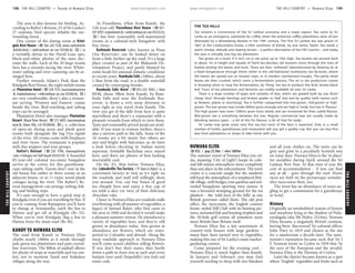 THEHILLCOUNTRY www.lonelyplanet.com
THEHILLCOUNTRY
www.lonelyplanet.com
The area is also famous for birding. Ac-
cording to Rafter’s Retreat, 23 of Sri Lanka’s
27 endemic bird species inhabit the sur-
rounding forest.
One corner of the dining room at Kitul-
gala Rest House (%/fax 228 7528; www.ceylonhotels
.lk/kith.html; r with/without air-con US$48/36; a) is
a veritable shrine to the David Lean epic;
black-and-white photos of the stars dec-
orate the walls. Each of the 20 large rooms
here has a veranda facing the river. White-
water rafting and river canoeing can be ar-
ranged here.
Further towards Adam’s Peak than the
Kitulgala Rest House, the eight stylish rooms
at Plantation Hotel (%228 7575; hauschandra@wow
.lk; Kalukohutenna; r with/without air-con US$48/36; a)
are very comfortable; there’s also a restaur-
ant serving ‘Western and Eastern’ cusine
beside the river. Bird-watching and rafting
trips can be arranged.
Plantation Hotel also manages Plantation
Resort (Royal River Resort; %272 4692; hauschandra@
wow.lk; Eduru Ella; s/d US$48/60; a), a collection
of open-air dining areas and plush guest
rooms built alongside the Ing Oya rapids
of the river. All rooms come with fireplaces
and river views. The restaurant is popular
with day-trippers and tour groups.
Rafter’s Retreat (%228 7598; channap@itmin
.com; r/cottages incl half-board US$35/54) A beautiful
85-year-old colonial tea-estate bungalow
serves as the centre for this guesthouse-
cum-rafting outfit. Guests don’t stay in the
old house but rather in three rooms in an
adjacent house, or in 11 rustic wood-plank
cottages facing the river. The Rafter’s Re-
treat management can arrange rafting, hik-
ing and birding trips.
It’s easy enough to have a quick stop at
Kitulgala even if you are travelling by bus. If
you’re coming from Ratnapura you’ll have
to change at Avissawella; catch the bus to
Hatton and get off at Kitulgala (Rs 32).
When you’re over Kitulgala, flag a bus to
Hatton from the main road (Rs 40).
KANDY TO NUWARA ELIYA
The road from Kandy to Nuwara Eliya
climbs nearly 1400m as it winds through
jade green tea plantations and past crystal-
line reservoirs. The 80km of asphalt allows
for plenty of stops at waterfalls and tea out-
lets, not to mention Tamil and Sinhalese
villages along the way.
At Pussellawa, 45km from Kandy, the
120-year-old Pussellawa Rest House (%031-
247 8397; ceylonhotels.lk; r with/without air-con US$35/25;
a) has four reasonably well-maintained
rooms in a colonial-style bungalow with
fine views.
Kothmale Reservoir (also known as Puna
Oya Reservoir) can be looked down on
from a little further up the road. It’s a large
place created as part of the Mahaweli De-
velopment Project, and partly blamed by
some locals for unusual climatic conditions
in recent years. Ramboda Falls (108m), about
1.5km from the road, is a double waterfall
created by converging brooks.
Ramboda Falls Hotel (%052-225 9582; r from
US$18), about 58km from Kandy, by Ram-
boda Falls and near the Kothmale Res-
ervoir, is down a very steep driveway to
your right as you travel from Kandy. The
view you get of the falls from here is quite
marvellous and there’s a restaurant with a
pleasant veranda from which to view them.
Tasty and reasonably priced meals are avail-
able. If you want to venture further, there’s
also a narrow path to the falls. Some of the
16 rooms are a bit musty but others are
airy and bright with balconies, so do have
a look before checking in. Indian movie
superstar Amitabh Bachchan once stayed
here, and there are photos of him looking
inscrutably cool.
On the A5, 5km before Nuwara Eliya,
the Labookellie Tea Factory (h8am-6.30pm) is a
convenient factory to visit as it’s right on
the roadside and staff will willingly show
you around. You can buy boxes of good
tea cheaply here and enjoy a free cup of
tea with a slice (or two) of their delicious
chocolate cake.
Closer to Nuwara Eliya are roadside stalls
overflowing with all manner of vegetables, a
legacy of Samuel Baker, who first came to
the area in 1846 and decided it would make
a pleasant summer retreat. He introduced a
variety of vegetables here, and they’re still
grown in abundance today. Also grown in
abundance are flowers, which are trans-
ported to Colombo and abroad. Along the
steep roadside approach to Nuwara Eliya
you’ll come across children selling flowers.
If you don’t buy their wares, they hurtle
down a path to meet you at each and every
hairpin turn until (hopefully) you fork out
some cash.
NUWARA ELIYA
%052 / pop 25,966 / elev 1889m
The summer resort of Nuwara Eliya (nu-rel-
iya, meaning ‘City of Light’) keeps its colo-
nial hill station atmosphere more completely
than any place in the subcontinent. The town
centre is a concrete tangle but the outskirts
still keep the atmosphere of a misplaced Brit-
ish village, with hedges, rose gardens and red-
roofed bungalows sporting twee names. It
was a favoured stomping ground for the tea
planters – the ‘wild men of the hills’ as one
British governor called them. The old post
office, the racecourse, the English country
house–styled Hill Club with its hunting pic-
tures, mounted fish and hunting trophies and
the 18-hole golf course all somehow seem
more British than Britain itself.
Nuwara Eliya has a fair assortment of
country-style houses with large gardens –
many have been turned over to vegetables,
making this one of Sri Lanka’s main market-
gardening centres.
Come prepared for the evening cool –
Nuwara Eliya is much higher than Kandy.
In January and February you may find
yourself needing to sleep with two blankets
and all your clothes on. The town can be
grey and grim in a peculiarly Scottish way
on rainy days. Nuwara Eliya is the ‘in place’
for socialites during April, around the Sri
Lankan New Year. At that time of year the
cost of accommodation – if you can find
any at all – goes through the roof. Horse
races are held on the picturesque semider-
elict racecourse then, too.
The town has an abundance of touts an-
gling to get a commission for a guesthouse
or hotel.
History
Originally an uninhabited system of forests
and meadows lying in the shadow of Pidu-
rutalagala (aka Mt Pedro, 2524m), Nuwara
Eliya became a singularly British creation,
having been ‘discovered’ by colonial officer
John Davy in 1819 and chosen as the site
for a sanatorium a decade later. The sana-
torium’s reputation became such that Sir J
E Tennent wrote in Ceylon in 1859 that ‘In
the eyes of the European and the invalid,
Nuwara Eliya is the Elysium of Ceylon.’
Later the district became known as a spot
where ‘English’ vegetables and fruits such as
THE TEA HILLS
Tea remains a cornerstone of the Sri Lankan economy and a major export. Tea came to Sri
Lanka as an emergency substitute for coffee when the extensive coffee plantations were all but
destroyed by a devastating disease in the 19th century. The first Sri Lankan tea was grown in
1867 at the Loolecondera Estate, a little southeast of Kandy, by one James Taylor. Tea needs a
warm climate, altitude and sloping terrain – a perfect description of the Hill Country – and today
the area is virtually one big tea plantation.
Tea grows on a bush; if it isn’t cut it can grow up to 10m high. Tea bushes are pruned back
to about 1m in height and squads of Tamil tea pluckers (all women) move through the rows of
bushes picking the leaves and buds. These are then ‘withered’ (demoisturised by blowing air at
a fixed temperature through them) either in the old-fashioned multistorey tea factories, where
the leaves are spread out on hessian mats, or in modern mechanised troughs. The partly dried
leaves are then crushed, which starts a fermentation process. The art in tea production comes
in knowing when to stop the fermentation, by ‘firing’ the tea to produce the final, brown-black
leaf. Tours of tea plantations and factories are readily available all over Sri Lanka.
There is a large number of types and varieties of teas, which are graded both by size (from
cheap ‘dust’ through fannings and broken grades to ‘leaf’ tea) and by quality (with names such
as flowery, pekoe or souchong). Tea is further categorised into low-grown, mid-grown or high-
grown. The low-grown teas (under 600m) grow strongly and are high in ‘body’ but low in ‘flavour’.
The high-grown teas (over 1200m) grow more slowly and are renowned for their subtle flavour.
Mid-grown tea is something between the two. Regular commercial teas are usually made by
blending various types – a bit of this for flavour, a bit of that for body.
Sri Lanka may grow some very fine tea but most of the best is exported. Only in a small
number of hotels, guesthouses and restaurants will you get a quality cup. But you can buy fine
teas from plantations or shops to take home with you.
198 THE HILL COUNTRY •• Kandy to Nuwara Eliya THE HILL COUNTRY •• Nuwara Eliya 199
 