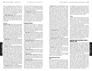 THEHILLCOUNTRY www.lonelyplanet.com
THEHILLCOUNTRY
taste in furnishings and art. The hosts are
very personable and have lots of advice on
interesting side trips in the area. The 13
clean, homely rooms all have fireplaces
ready, and the more expensive ones have
spiffy views. If you ring ahead the staff will
pick you up from the bus station for free,
or from Nanu Oya for Rs 200.
Hellenic Holiday Home (%/fax 223 5872; 49/1
Unique View Rd; s/d Rs 1500/2000) This well-situated
place has superb views and 10 modern, car-
peted rooms of reasonable quality. A three-
wheeler here from the bus station should
cost Rs 100.
TOP END
St Andrew’s Hotel (%222 2445; www.jetwing.net
/andrews; 10 St Andrew’s Dr; r US$84-108; i) North
of town on a beautifully groomed rise over-
looking the golf course, this was once a
planter’s club. There are terraced lawns with
white cast-iron furniture, and five-course
European dinners are served in the dining
room beneath a pressed-copper roof. The
rooms are immaculate; during bouts of cold
weather the staff offers hot-water bottles for
the beds. The difference between the less ex-
pensive and more expensive rooms is more
substantial than the rates suggest.
Windsor Hotel (%222 2554; fax 222 2889; 2 Kandy
Rd; r US$50) One of Nuwara Eliya’s landmarks
in the middle of town, the Windsor looks a
bit jaded from the outside but the interior
is more tasteful. The rooms are clean and
the staff is friendly.
Hill Club (%222 2653; www.hillclubsrilanka.com;
29 Grand Hotel Rd; r US$40-100, f US$115, ste US$115-140;
i) A preserve of the British male until
1970, Hill Club now admits Sri Lankans and
women but remains very much in the colo-
nial tradition. It’s like a living museum of
British colonial male privilege – and, in fact,
the current members have reciprocal rights
with London clubs. Temporary members
(Rs 100 per day) are welcome to help keep
the tills ringing. Tennis courts are available
to guests and nonguests, and the lawns and
gardens are immaculate. The suites are very
charming but the regular rooms are small and
have substandard furnishings given the price.
Hence, if you can’t afford the suites you’ll be
better off at Heritage or St Andrew’s.
Grand Hotel (%222 2881-7; tangerinetours@eureka
.lk; s/d in old wing US$74/92, in new wing US$101/127)
Right by the golf course, this is a vast mock-
Tudor pile with immaculate lawns, a read-
ing lounge and a wood-panelled billiards
room. However, the rooms have lost most
of their original features, and the service
could still use improvement.
Tea Factory Hotel (%222 3600; ashmres@aitkens
pence.lk; Kandapola; s/d US$106/141) This tea fac-
tory, 14km east of Nuwara Eliya, has been
transformed into a 57-room hotel, leaving
bits and pieces of factory machinery as part
of the décor. The views from the hotel and
the walks around it are very pleasant and
from the front desk there’s plenty of infor-
mation available on what to see and do.
Eating & Drinking
Guesthouses and hotels are among the
safest bets when it comes to eating and
drinking in Nuwara Eliya, as most stand-
alone restaurants in the town centre aren’t
particularly inspiring. Collingwood Hotel,
Alpine Hotel and Hotel Sunhill are all good
choices in this department.
Grand Indian (Grand Hotel Rd; dishes Rs 150-300)
Out the front of Grand Hotel, this modern,
glass-walled cafeteria serves excellent and
inexpensive Indian food, with northern and
southern dishes. Try a cone-shaped kheema
dosa (dosa with mince) for Rs 215, or a
vegetarian thali for Rs 210.
King Prawn Restaurant (Hotel Glendower, 5 Grand
Hotel Rd; dishes Rs 250-500) The relaxed dining
room of Hotel Glendower serves the best
Chinese food in town, perhaps the best
outside of Colombo and the beach resorts.
All the Chinese standard menu items are
available, and the restaurant caters to vege-
tarians, as well.
De Silva Food Centre (90 New Bazaar St; dishes
Rs 120-250) This inexpensive eatery located
along a busy main street serves Sri Lankan
and Chinese fare.
Milano Restaurant (94 New Bazaar St; dishes Rs 150-
350) This is a more middle-class version of
De Silva Food Centre, with friendly service
and a reliable menu of Sri Lankan, Western
and Chinese dishes.
Boathouse Restaurant (Badulla Rd, Lake Gregory;
dishes Rs 125-300) Open only during the July–
August, December–January and April peak
seasons, this is a popular local lakeside bar
and restaurant with a nautical theme. There
are carrom (a cross between snooker, mar-
bles and air hockey – you flick disks into
corner pockets) boards to pass the time.
Hill Club (%222 2653; 29 Grand Hotel Rd; set course
dinner US$17, à la carte from US$5) Dinner at Hill
Club (opposite) is an event in itself. The
five-course set menu focuses on roast beef,
rack of lamb and the like, served with all the
trimmings promptly at 8pm. You can also
order off the à la carte menu for consider-
ably less, but you still have to eat at 8pm.
The whole thing is carried off with faded
colonial panache: gloved waiters, candles,
and linen tablecloths and serviettes. Men
must wear a tie and jacket (there are a few
on hand, but they sometimes run out) or Sri
Lankan national dress. Women must also
be suitably attired in a dress or dress slacks;
some turn up in evening wear. If you’re not
staying the night here, you’ll have to pay
a Rs 100 temporary joining fee. The food
doesn’t live up to everyone’s expectations,
especially with such a relatively high price
tag, but most people enjoy the experience.
St Andrew’s Hotel (%222 2445; 10 St Andrew’s Dr;
mains Rs 500-1100) Another colonial nostalgia
evening-out option is the airy dining room
at this hotel (opposite), minus the temporary
membership and dress code of Hill Club. As
at the latter, the emphasis is on stolid culi-
nary pillars of the British Empire.
Tea Factory Hotel (%222 3600; Kandapola; mains
Rs 400-600) Behind the corrugated-iron walls
and green doors of the factory-turned-hotel
is a cosy bar and restaurant serving quite
passable Western and Sri Lankan food. You
can work up an appetite by going for a walk
in the surrounding tea estate. A taxi here
and back costs Rs 700 to 800.
Lion Pub (Lawson St) Almost every town of
size in Sri Lanka seems to have a ‘Lion Pub’,
and this version sitting at the edge of the
town centre is as good a spot as any for
draught lager at local prices.
Self-caterers should head for the central
market for fresh produce and to Cargills
Food City for canned goods.
Getting There & Away
BUS
The trip from Kandy takes about four hours
and costs Rs 125 in a private intercity express
bus or van. It’s a spectacular climb. Buses
leave every 30 minutes to an hour. There
are also buses to/from Colombo (intercity
express Rs 220, six hours). There are direct
CTB buses to Haputale (Rs 50, 2½ hours) a
few times daily, or more frequent departures
to Welimada (Rs 23, one hour), where you
can change to a Haputale-bound bus (Rs 22).
Similarly, for Bandarawela you have a choice
of direct CTB bus (Rs 44, three hours) or you
can change local buses at Welimada. To get
to Matara on the south coast, one intercity
express bus (Rs 260, seven to eight hours)
leaves each morning around 7.30am.
TRAIN
Nuwara Eliya does not have its own train
station, but is served by Nanu Oya, about
9km along the road towards Hatton and
Colombo. Buses (Rs 13 to Nuwara Eliya)
meet the main trains, so don’t get sucked
in by touts. You can also always take a taxi
(Rs 250 to 300) from the station.
The 8.56am Podi Menike from Colombo
(via Kandy) reaches Nanu Oya at 1pm. The
9.45am Udarata Menike from Colombo
(not via Kandy) reaches Nanu Oya at
about 3.40pm. Fares onwards to Badulla in
3rd/2nd/1st class cost Rs 30/119/155. Going
west, the Udarata Menike to Colombo (but
not stopping in Kandy) leaves Nanu Oya at
9.35am; the Podi Menike leaves at 12.55pm,
reaching Kandy at 4.35pm before continu-
ing on to Colombo. Fares to Kandy in 3rd/
2nd/1st class cost Rs 51/94/240.
HORTON PLAINS NATIONAL PARK &
WORLD’S END
The Horton Plains is a beautiful, silent,
strange world with some excellent hikes in
the shadows of Sri Lanka’s second- and third-
highest mountains – Kirigalpotta (2395m)
and Totapola (2359m), rearing up from the
edges of the plateau. The ‘plains’ themselves
form an undulating plateau over 2000m high,
covered by wild grasslands and interspersed
with patches of thick forest, rocky outcrops,
filigree waterfalls and misty lakes.
The plateau comes to a sudden end at
World’s End, a stunning escarpment that
drops almost straight down for 880m. Un-
fortunately the view from World’s End is
often obscured by mist, particularly dur-
ing the rainy season from April to Sep-
tember. The early morning (between 6am
and 10am) is the best time to visit, before
the clouds roll in. In the evening and early
morning you’ll need long trousers and a
sweater, but the plains quickly warm up, so
take a hat as well. January to March are usu-
ally the clearest months, weatherwise.
204 THE HILL COUNTRY •• Nuwara Eliya THE HILL COUNTRY •• Horton Plains National Park & World’s End 205
 
