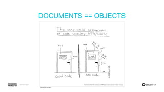 #MDBW17
DOCUMENTS == OBJECTS
 