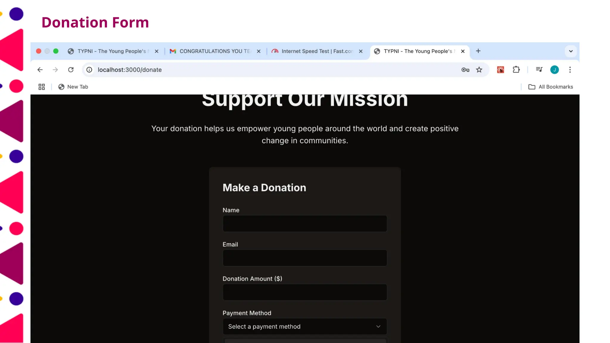Donation Form
 