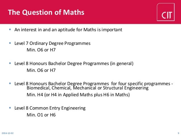 engineering programmes in cit ordinary degree
