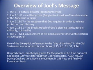 BOOK OF JOEL | PPT | Christianity | Religion & Spirituality