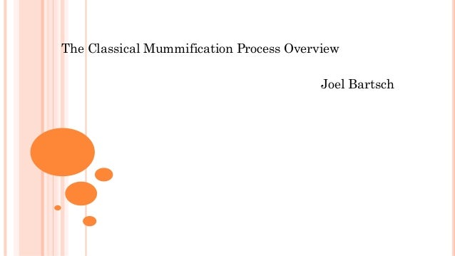 The Classical Mummification Process Overview
Joel Bartsch
 