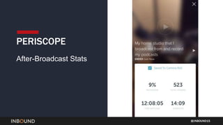 INBOUND15
PERISCOPE
After-Broadcast Stats
 