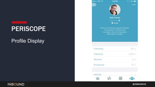 INBOUND15
PERISCOPE
Profile Display
 
