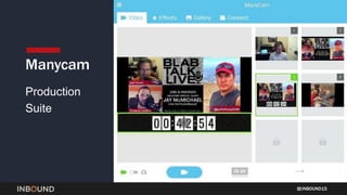 INBOUND15
Manycam
Production
Suite
 